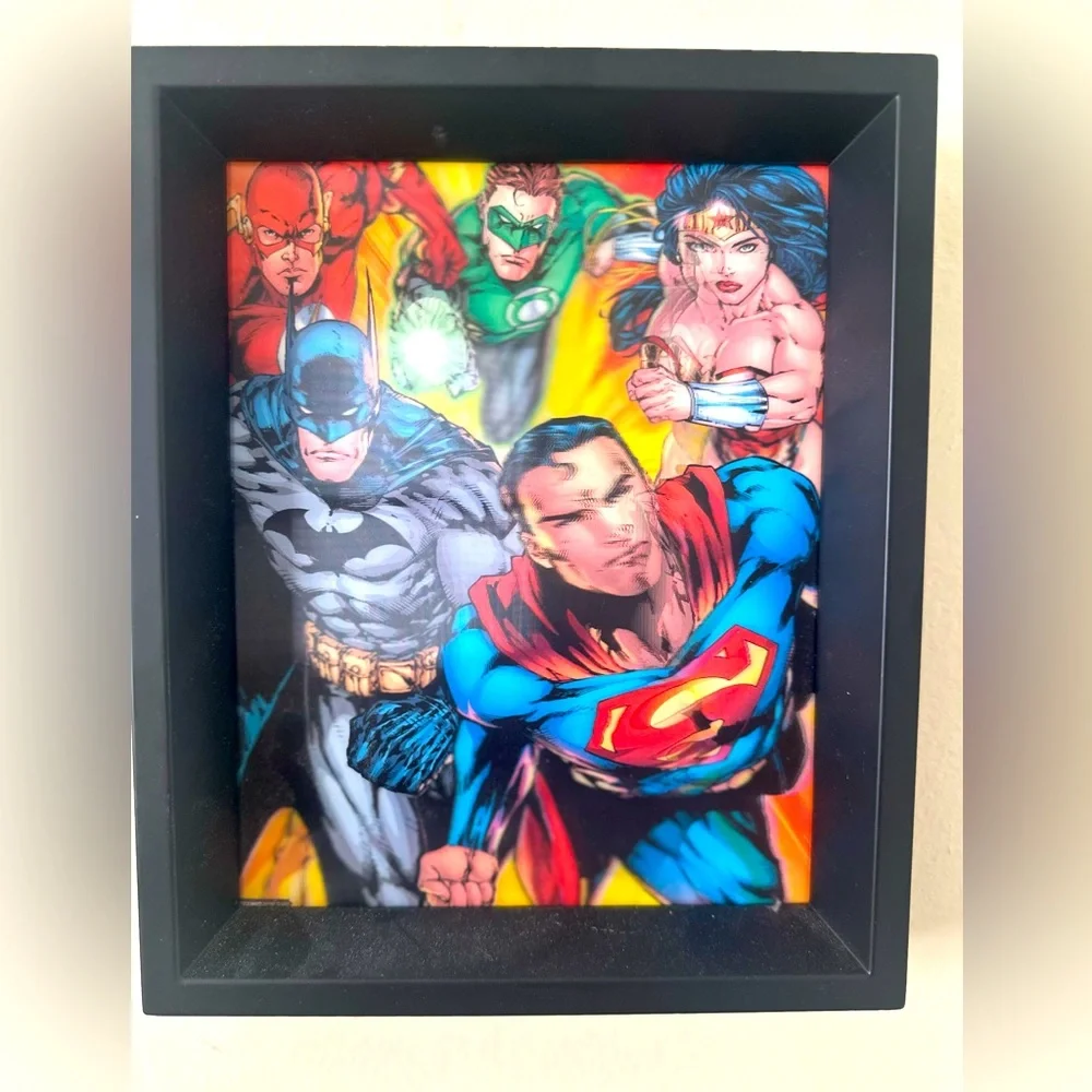 3D Super Hero framed Picture 9 1/2 x 11 1/4